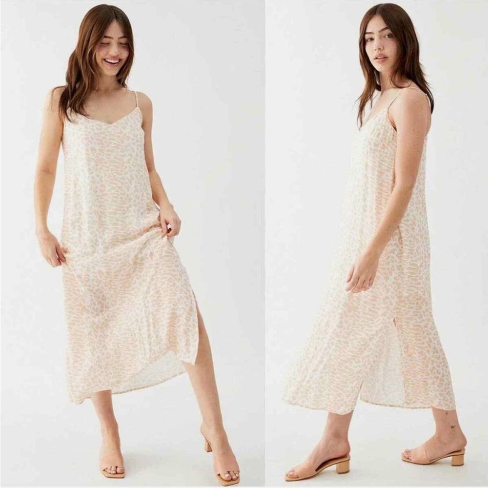 Charlie Holiday Cream and Tan Patterned Dress
